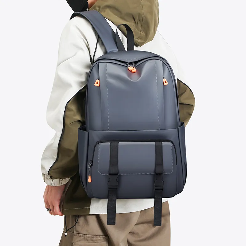 FAMAN Durable Fabric Backpack Regular Men's Black/Gray-13