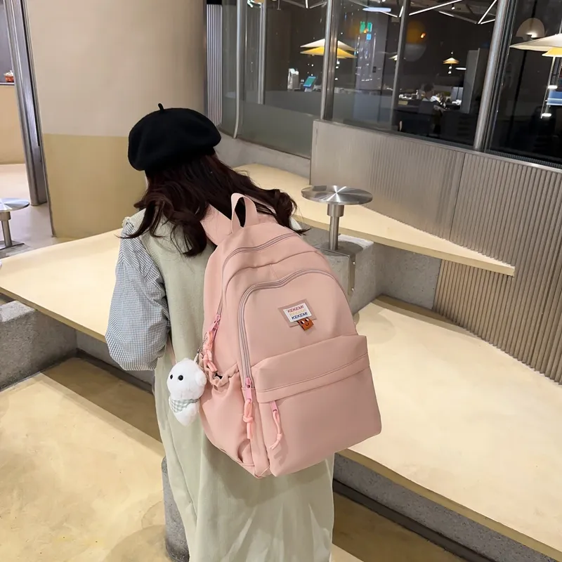 FAMAN Nylon Backpack Unisex Black/Blue/Yellow/Pink/Ecru-2