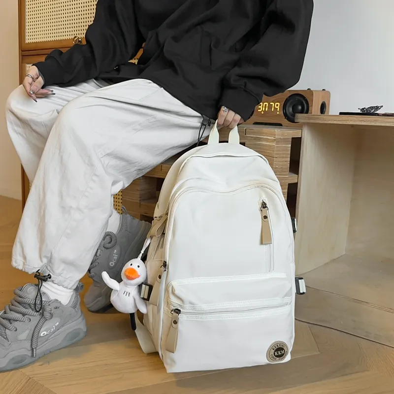 FAMAN Nylon Backpack Regular Women's Black+Charm/White+Charm/Red+Charm/Blue+Charm/Khaki+Charm-8
