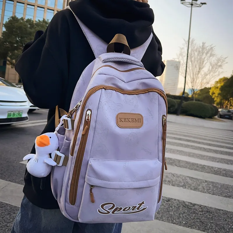 FAMAN Nylon Backpack Regular Unisex Black/Gray/Green/Purple/Ecru-10