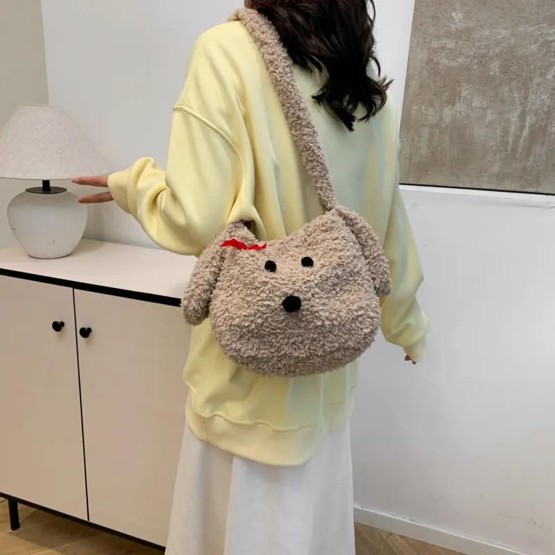 FAMAN Fuzzy Shoulder Bag Women's Multicolor-4