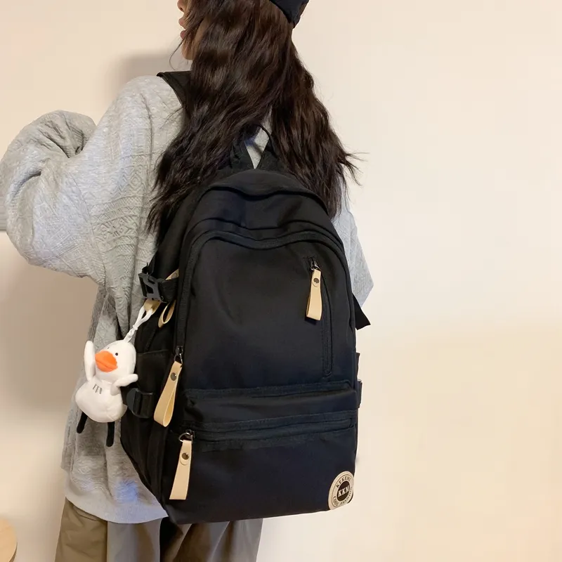 FAMAN Nylon Backpack Regular Women's Black+Charm/White+Charm/Red+Charm/Blue+Charm/Khaki+Charm-3