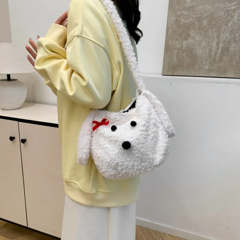 FAMAN Fuzzy Shoulder Bag Women's Multicolor-9