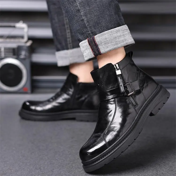 GZZ Ankle Boots Men Black-12