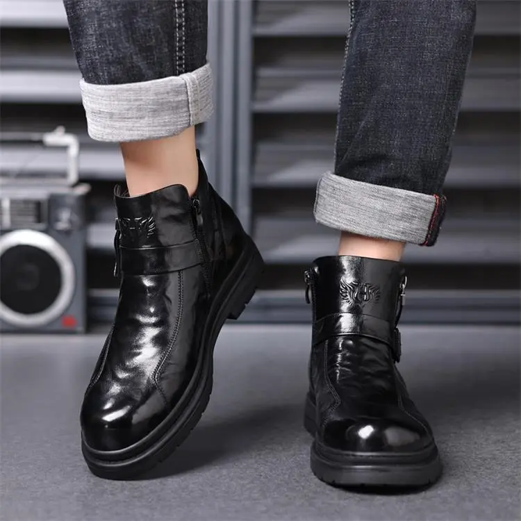 GZZ Ankle Boots Men Black-13