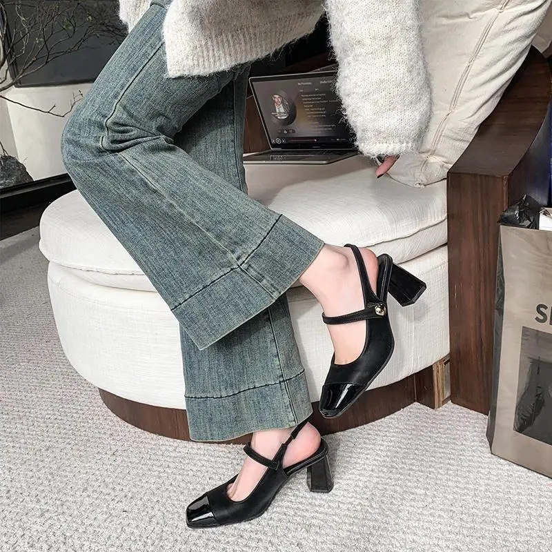 Feo Dvke Chunky Heel High Heels Women's Gift Box Set-3