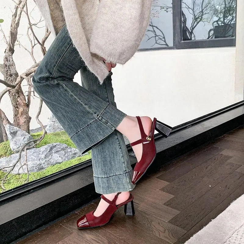 Feo Dvke Chunky Heel High Heels Women's Gift Box Set-8