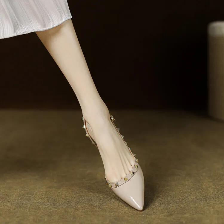 Feo Dvke Slim Heel High Heels 6cm8cm Women's Nude Gift Box Set-4