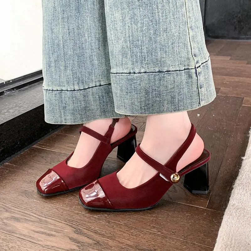 Feo Dvke Chunky Heel High Heels Women's Gift Box Set-7
