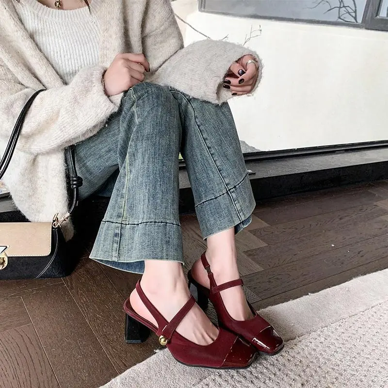 Feo Dvke Chunky Heel High Heels Women's Gift Box Set-19