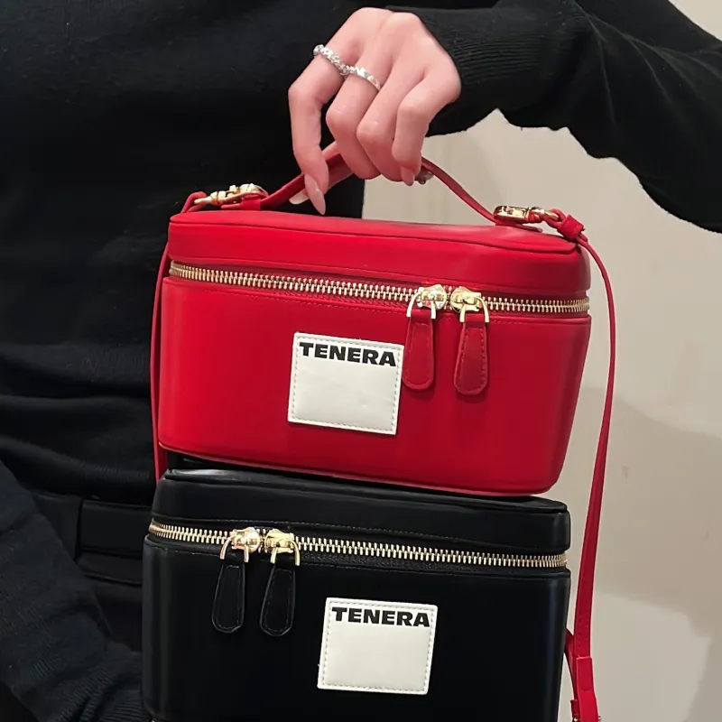 TENERA Handbags Deep Red-3