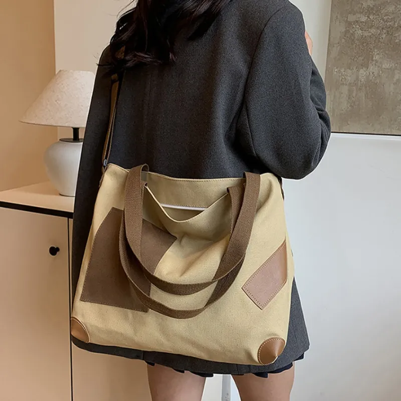 Xmithie Canvas Bag Crossbody Bag Regular Unisex White/Khaki/Black/Green-10