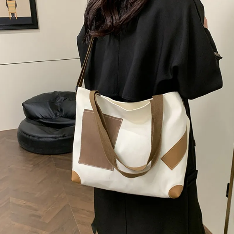 Xmithie Canvas Bag Crossbody Bag Regular Unisex White/Khaki/Black/Green-5