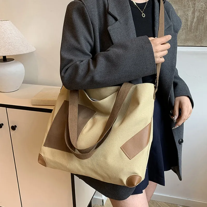 Xmithie Canvas Bag Crossbody Bag Regular Unisex White/Khaki/Black/Green-9