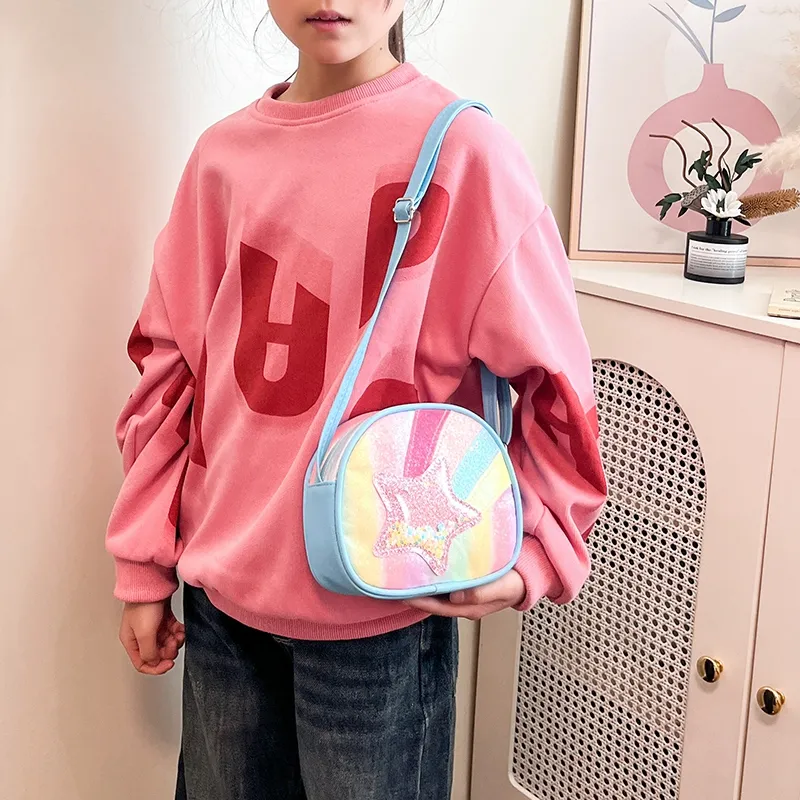 Xmithie PU Crossbody Bag Regular Kids' Pink/Purple/Blue-15