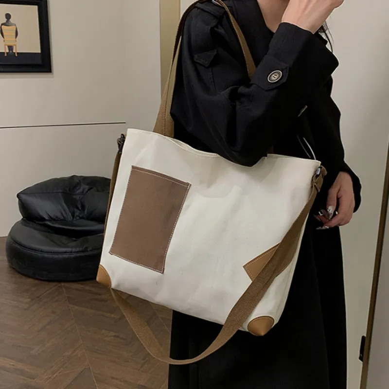 Xmithie Canvas Bag Crossbody Bag Regular Unisex White/Khaki/Black/Green-1