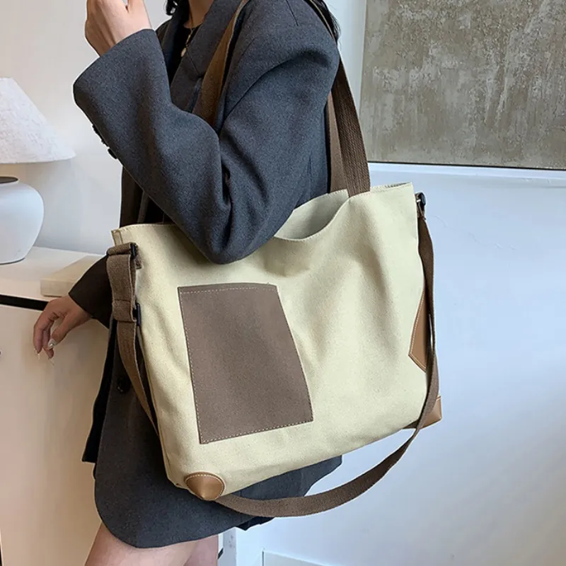 Xmithie Canvas Bag Crossbody Bag Regular Unisex White/Khaki/Black/Green-7