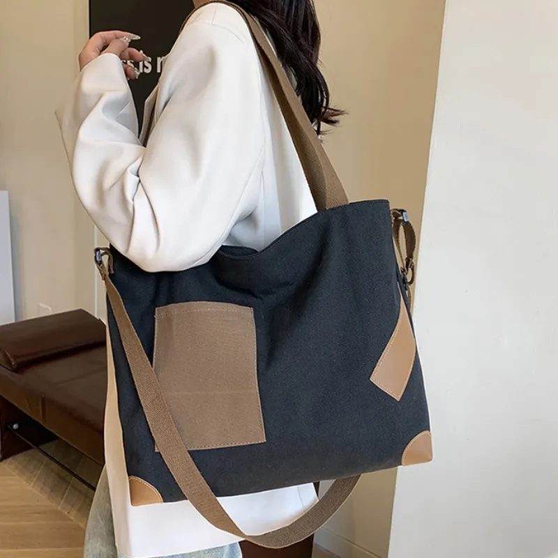 Xmithie Canvas Bag Crossbody Bag Regular Unisex White/Khaki/Black/Green-15