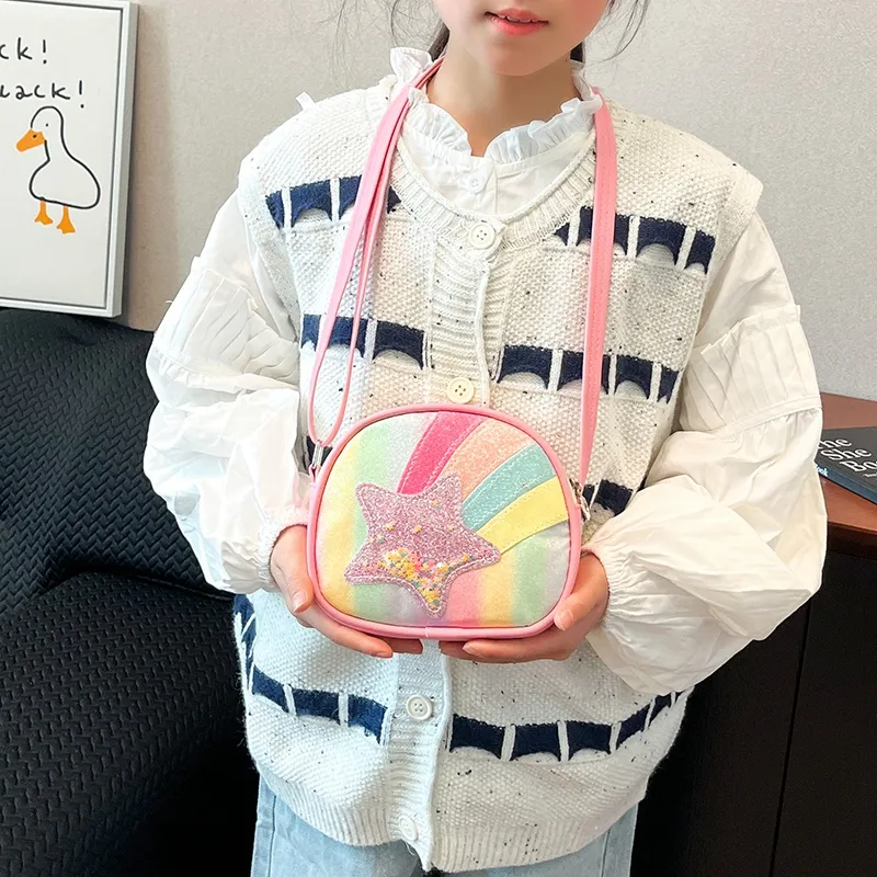 Xmithie PU Crossbody Bag Regular Kids' Pink/Purple/Blue-3