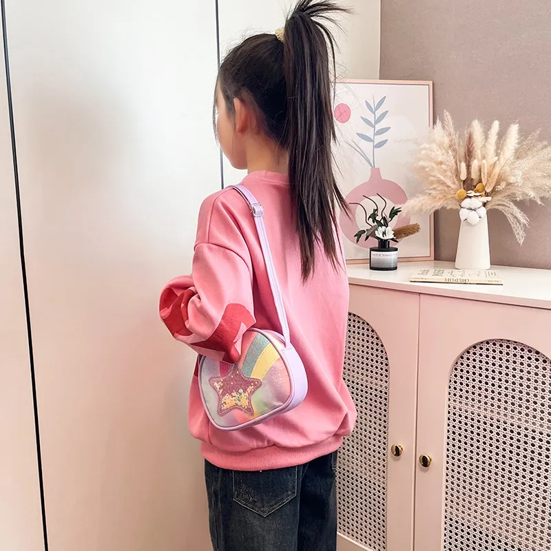 Xmithie PU Crossbody Bag Regular Kids' Pink/Purple/Blue-11