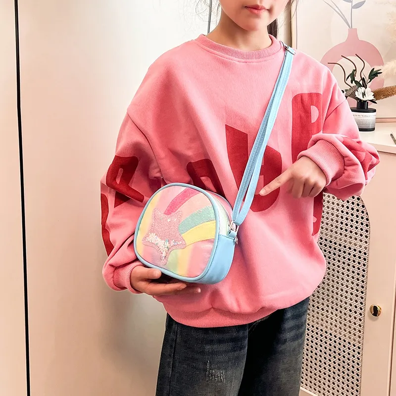 Xmithie PU Crossbody Bag Regular Kids' Pink/Purple/Blue-13