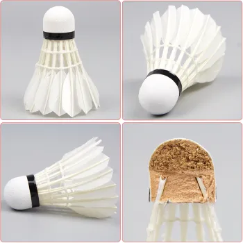 BO KA 12 Pack Goose Feather Indoor And Outdoor Shuttlecocks