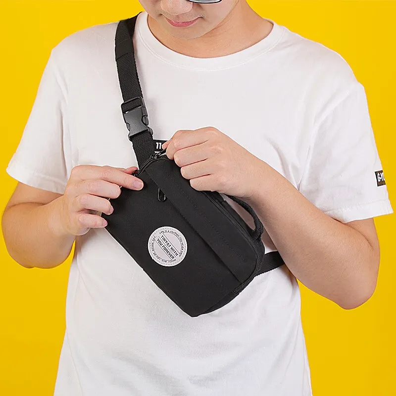 TINYAT Polyester Handbag Small Size Unisex Black/Gray-1