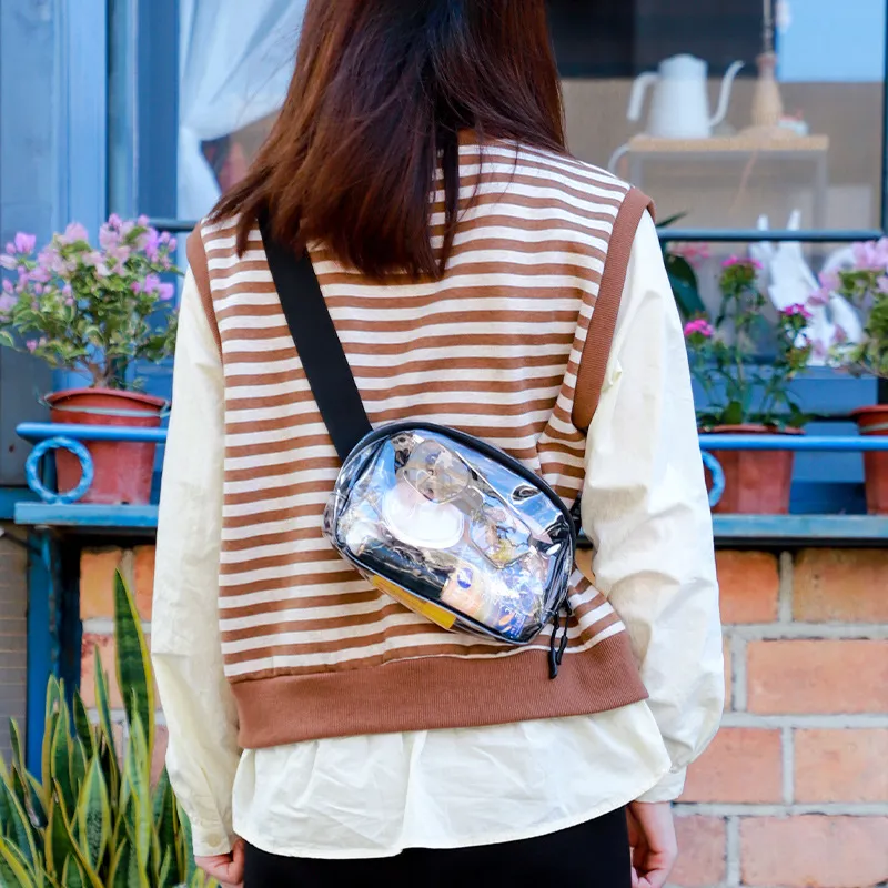 TINYAT PVC Fanny Pack Unisex Transparent-3