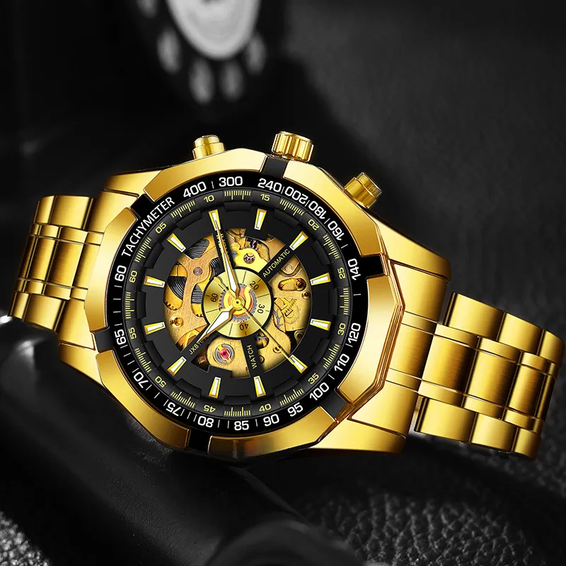AIYISHI Automatic Mechanical Movement Watch Men's Watches Cut-Out Dial-13
