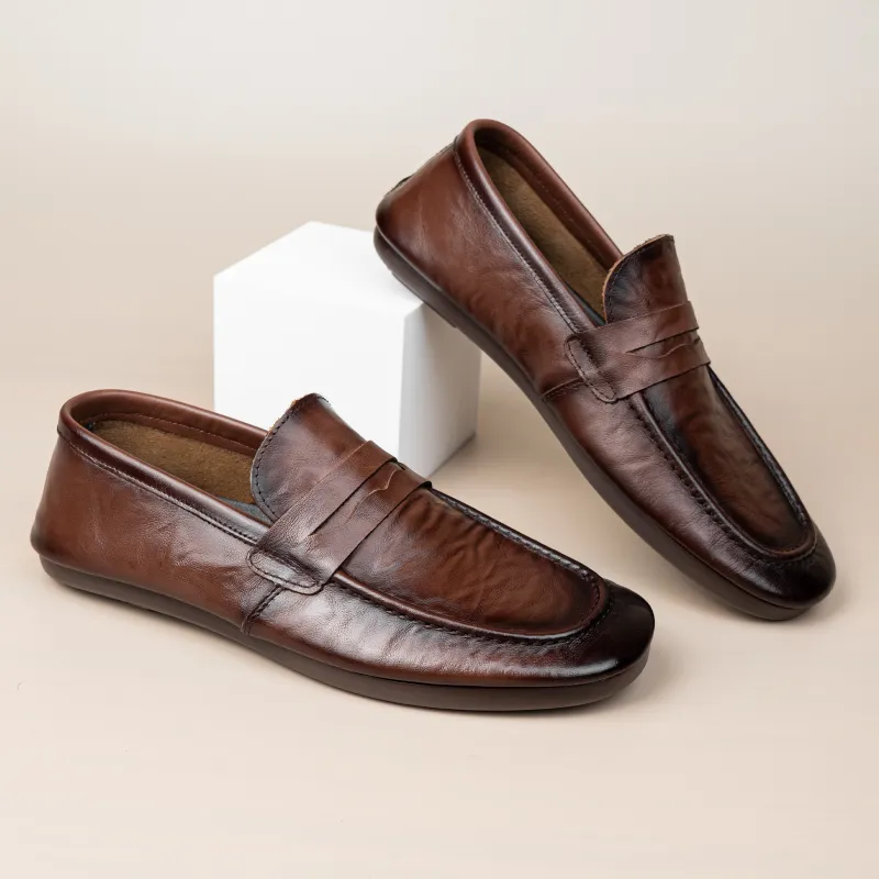 AMRGHONE Loafers Low Heel Men's-13