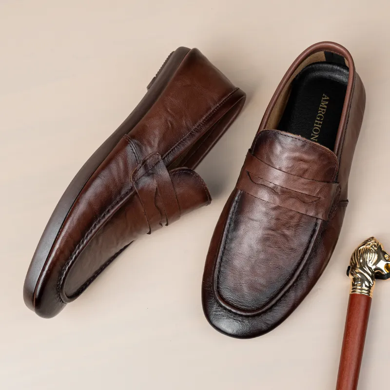AMRGHONE Loafers Low Heel Men's-8