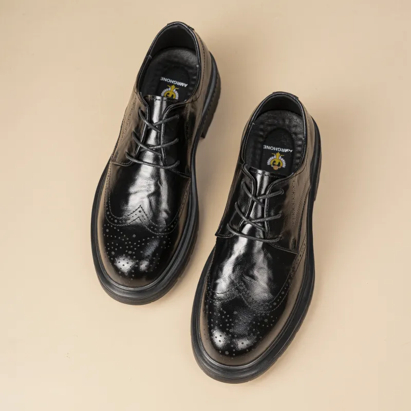 AMRGHONE Dress Shoes Men Low Top-4