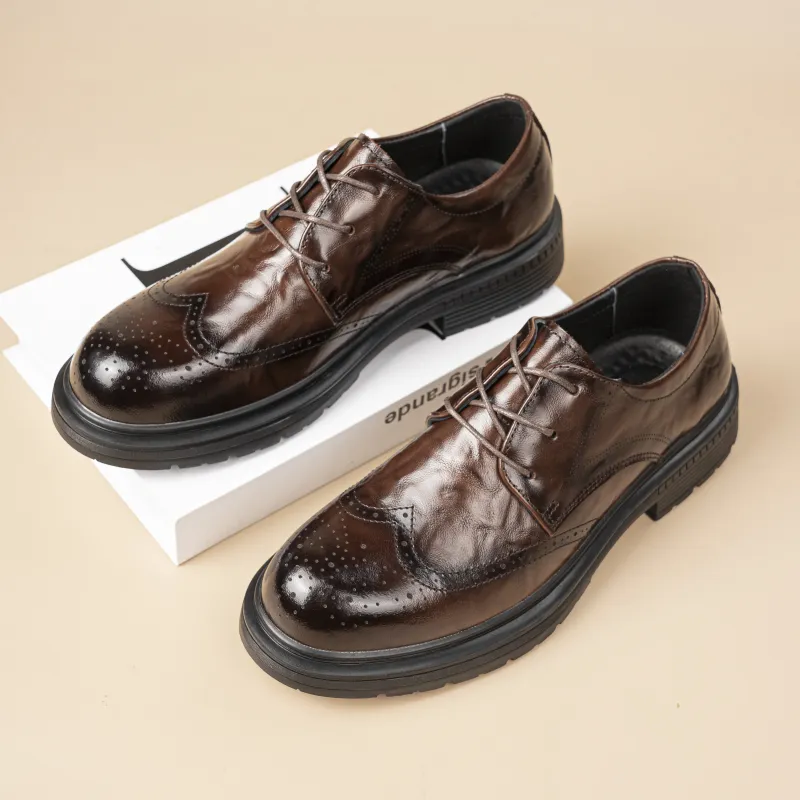 AMRGHONE Dress Shoes Men Low Top-8