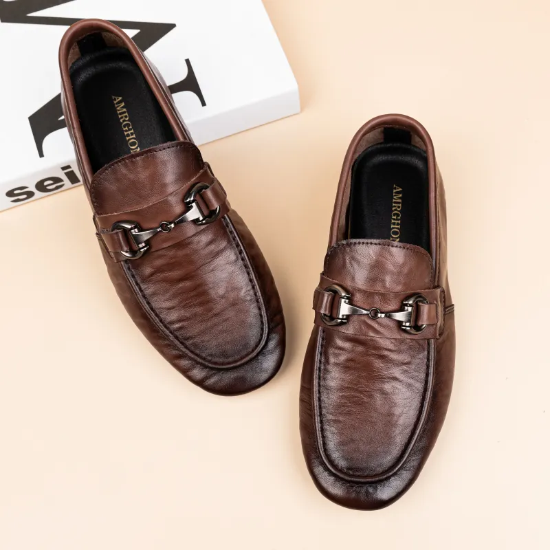 AMRGHONE Loafers Low Heel Men's-8