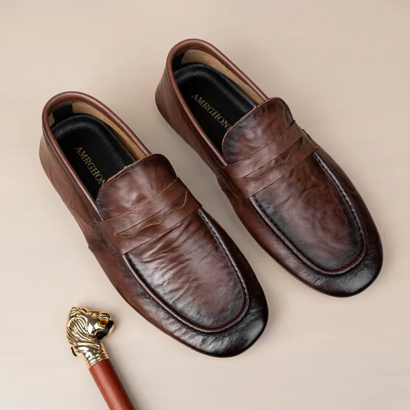 AMRGHONE Loafers Low Heel Men's-10