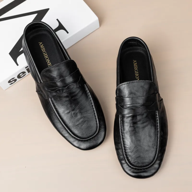 AMRGHONE Loafers Low Heel Men's-4