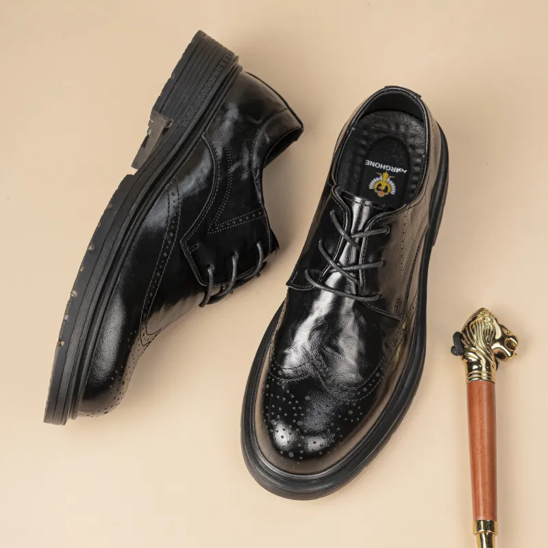 AMRGHONE Dress Shoes Men Low Top-3