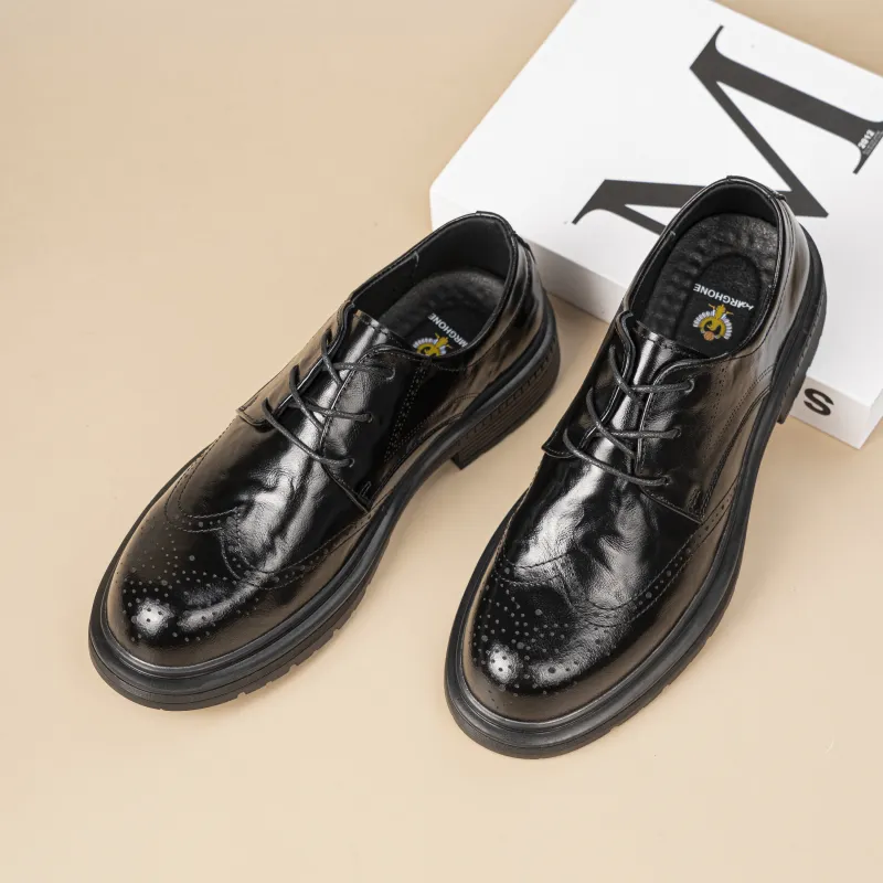 AMRGHONE Dress Shoes Men Low Top-2