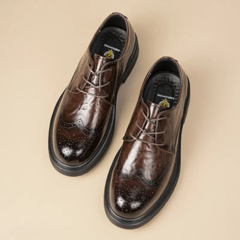 AMRGHONE Dress Shoes Men Low Top-7