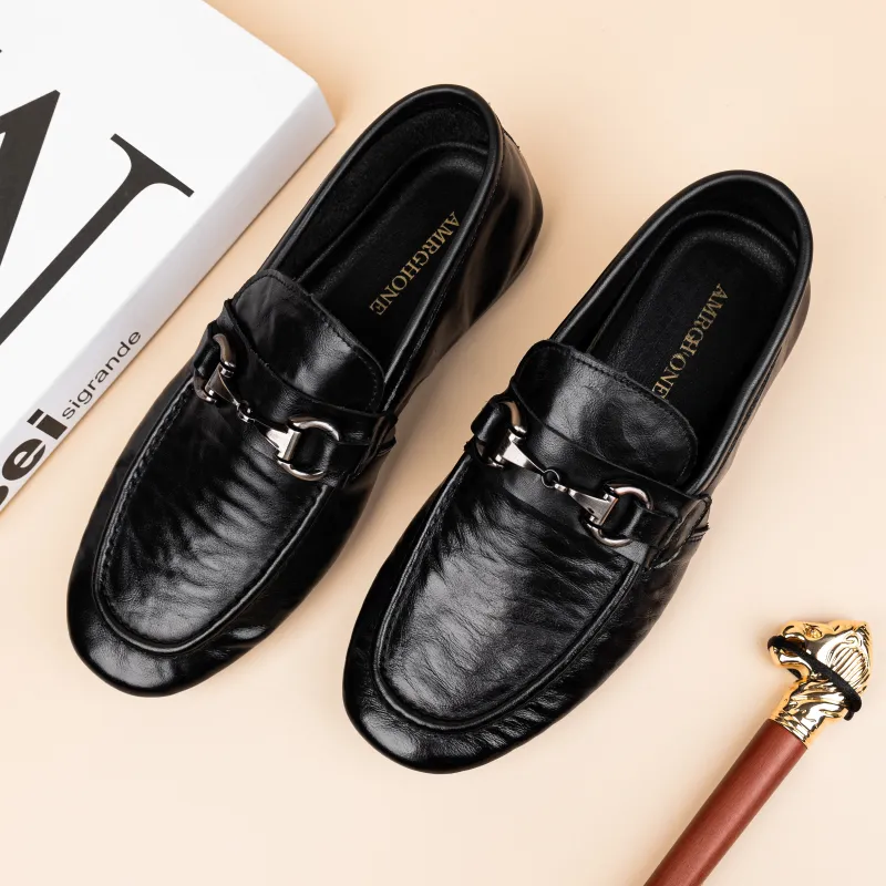 AMRGHONE Loafers Low Heel Men's-3