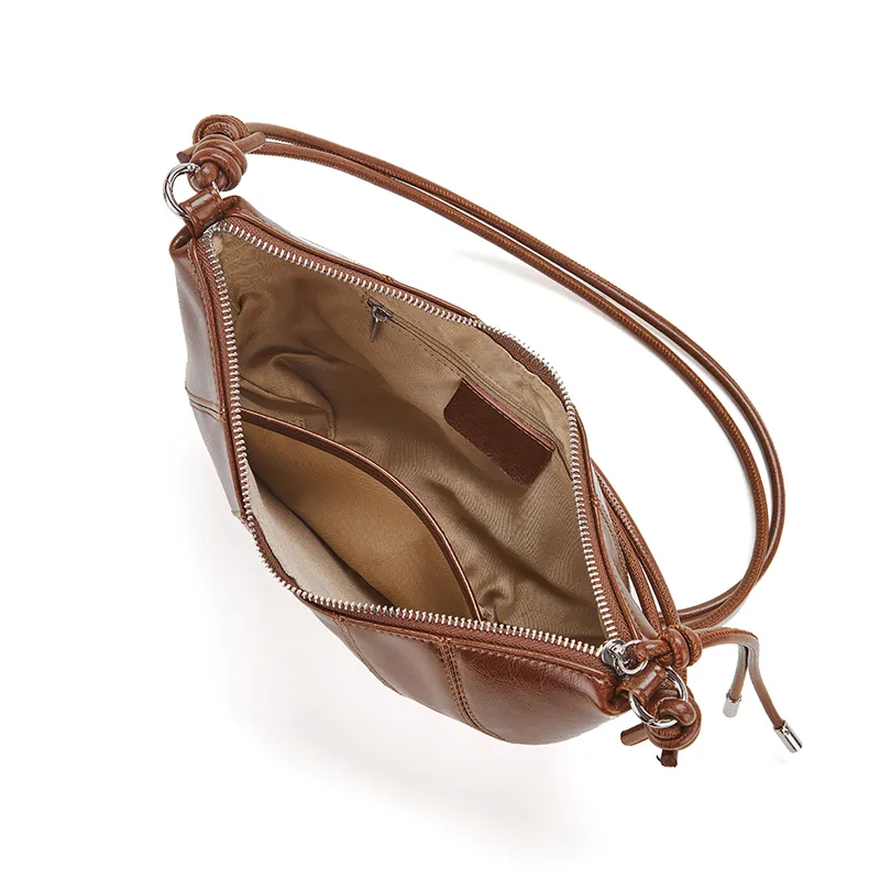 BOSTANTEN Cow Leather Crossbody Bag, Shoulder Bag Regular Women's Black/Coffee-4