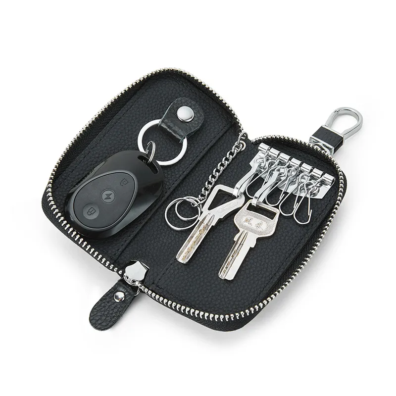 BOSTANTEN Cow Leather Key Pouch Men's Black-6