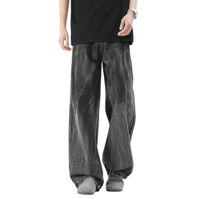 ALCOFM Jeans Unisex Stone Washed Gray-2