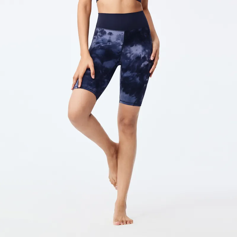 JOCKEY Sports Shorts Women's Tie-Dye Blue-2