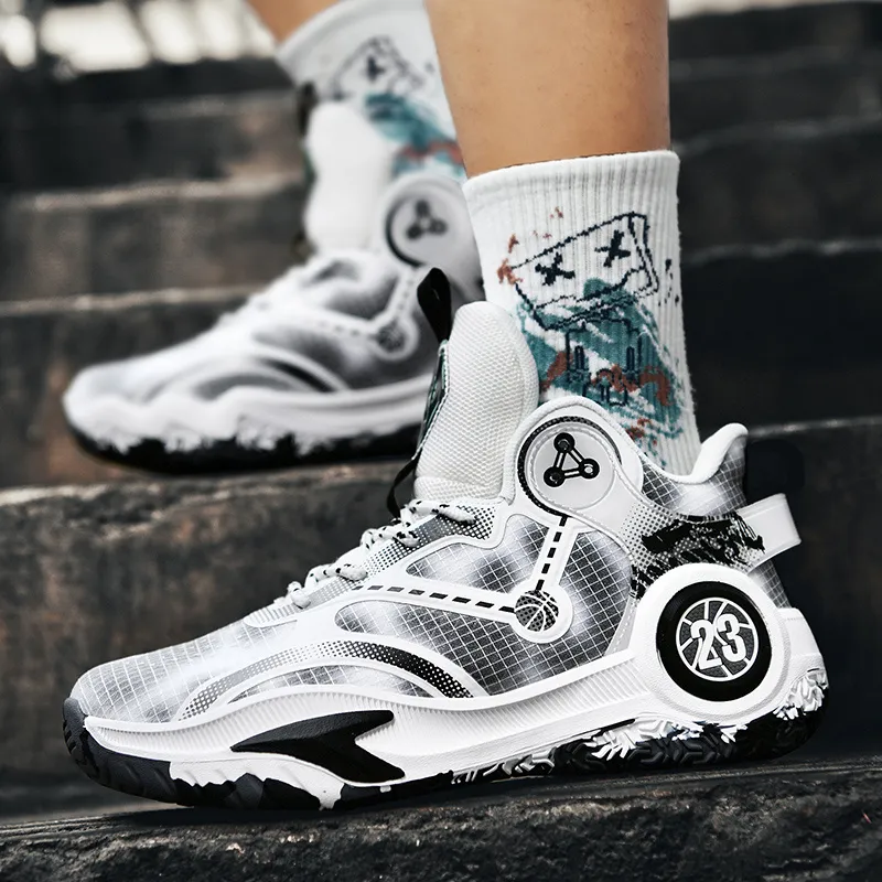 ATAY Cushioning Anti-Slip Wear-Resistant Breathability Mid-Top Basketball Shoes Unisex-12
