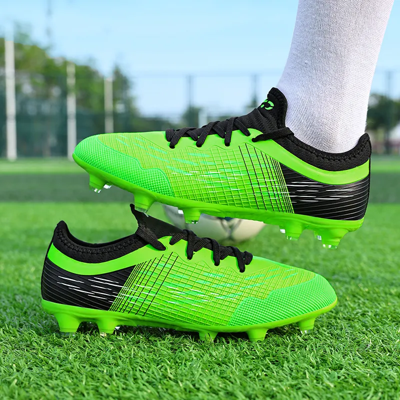 ATAY Anti-Slip Wear-Resistant Soccer Shoes Unisex Green-3