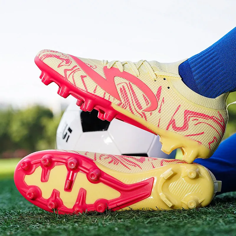 ATAY Soccer Shoes Men Low Top Ice Light Blue Laser Orange Black Gold-7