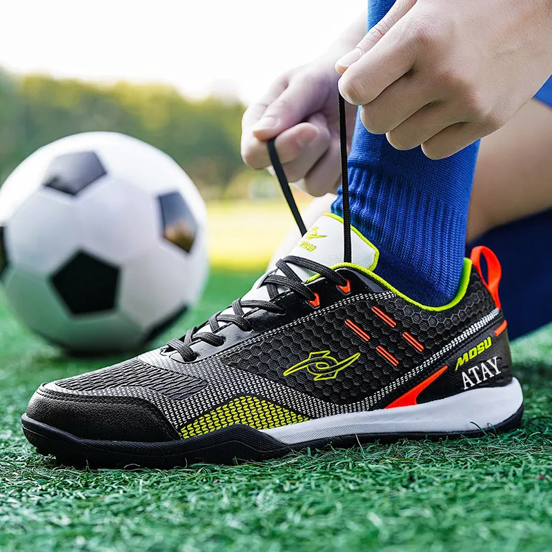 ATAY Soccer Shoes Men Low Top White Gold/Red/Black Neon Yellow/Dark Blue Neon Yellow-13