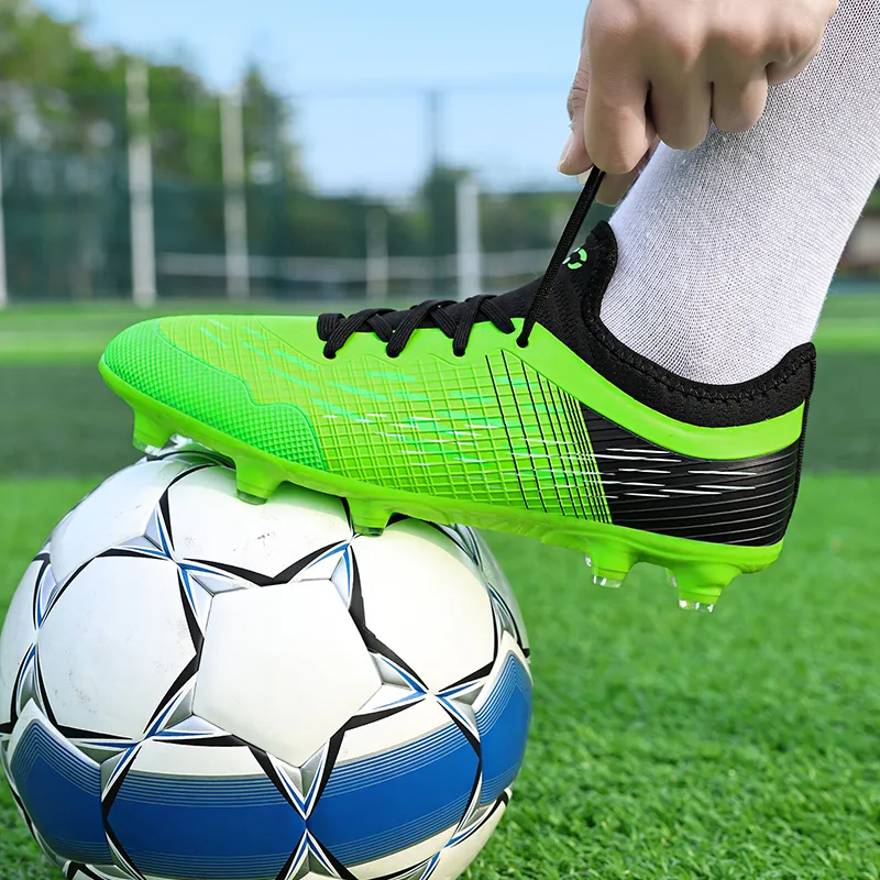 ATAY Anti-Slip Wear-Resistant Soccer Shoes Unisex Green-5