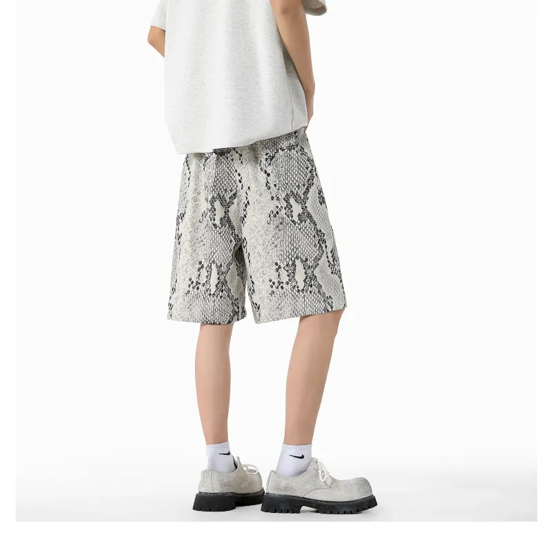 OASISVR Casual Shorts Unisex Python Print-4